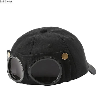 🧢🕶Men's Korean-Style Pilot Baseball Cap - 100% Cotton