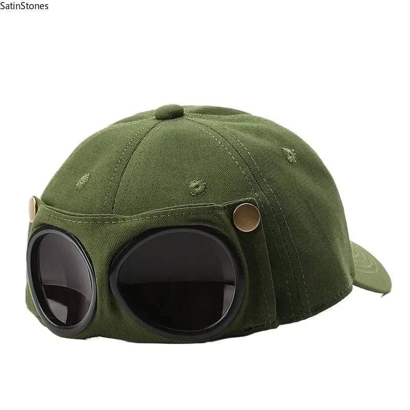 Green pilot baseball cap