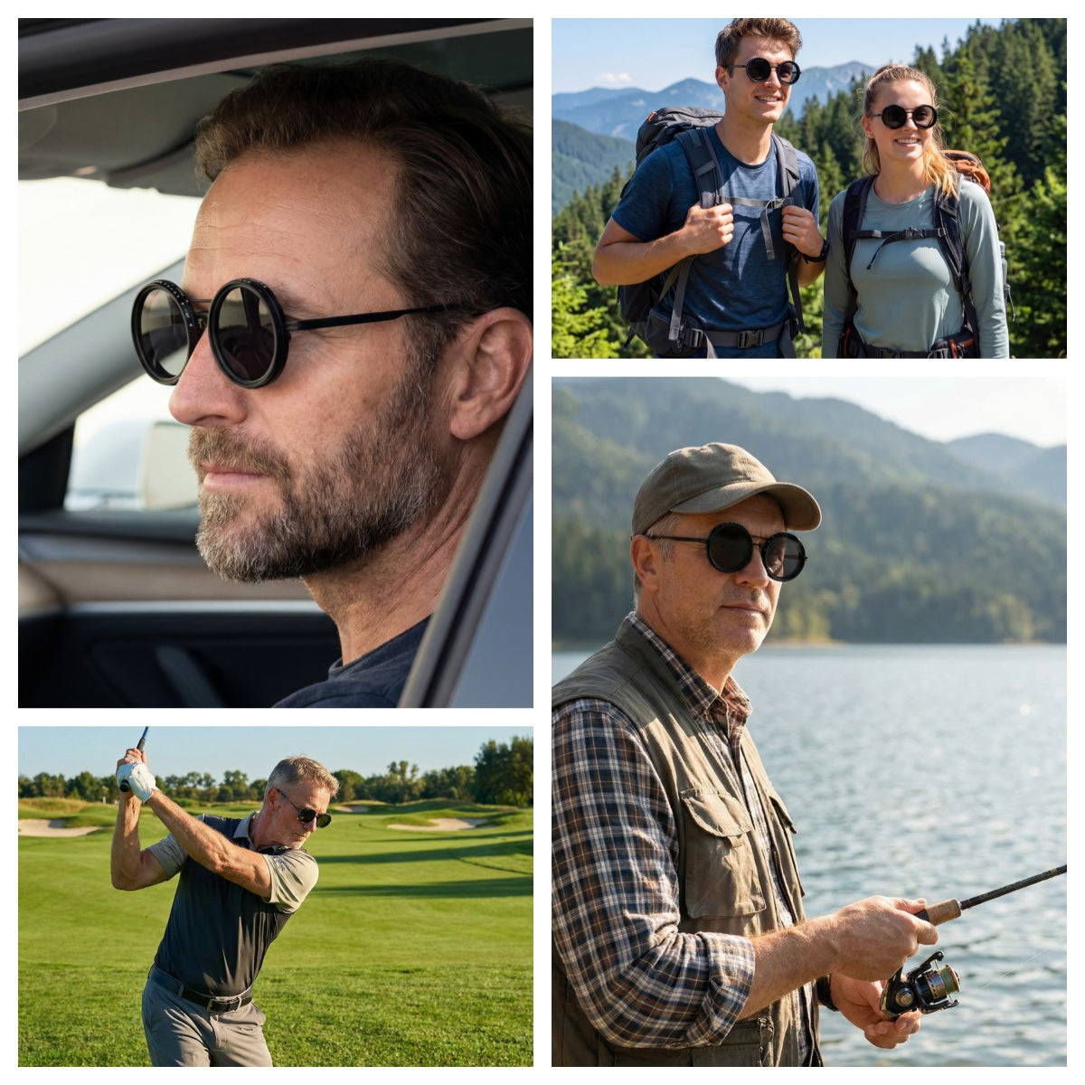 KLENIMORE Polarized Adjustable-Tint Sunglasses with Built-In Variable ND Lenses